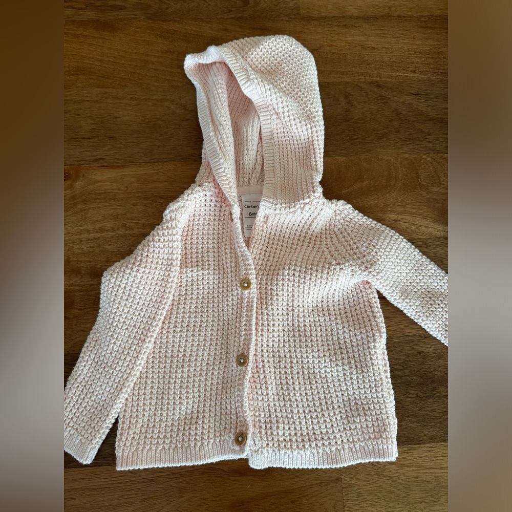 Carters 3-6 months baby girl pink sweater in great condition